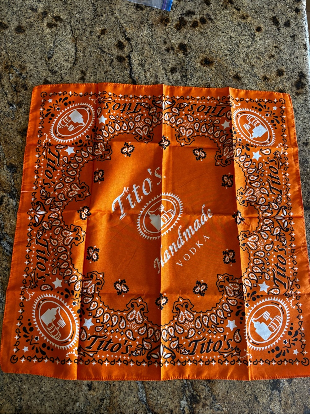 Tito's Handmade Vodka Orange Bandana